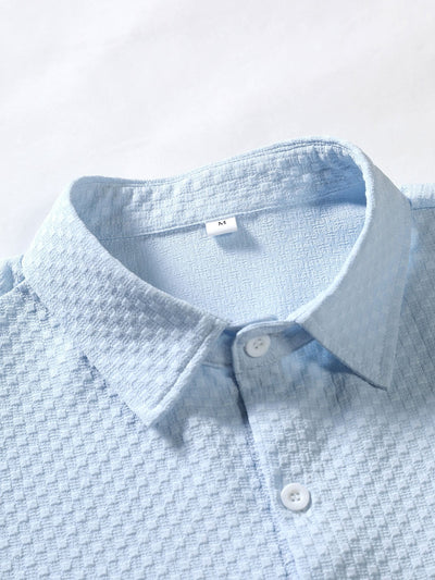 Arne® | Checkerboard Jacquard Button Up Shirt