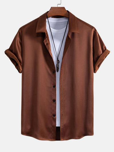 Arcario® | Satin Button Up Shirt