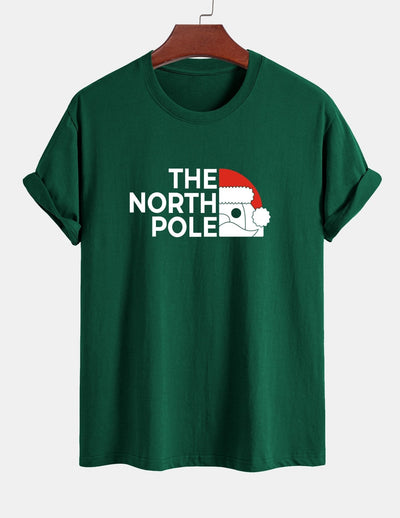 Alberto® | Santa Claus Slogan Print Cotton T-Shirt