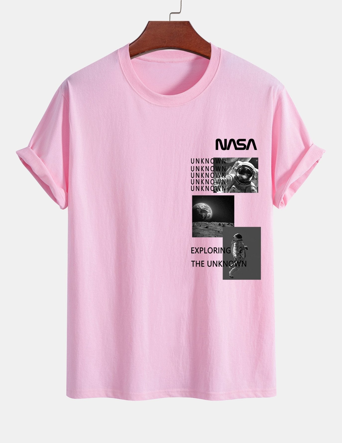 Ulpiano® | Nasa Moon Landing Print Cotton T-Shirt
