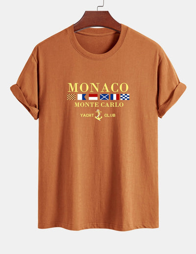Arnaldo® | Monaco Slogan Print Cotton T-Shirt