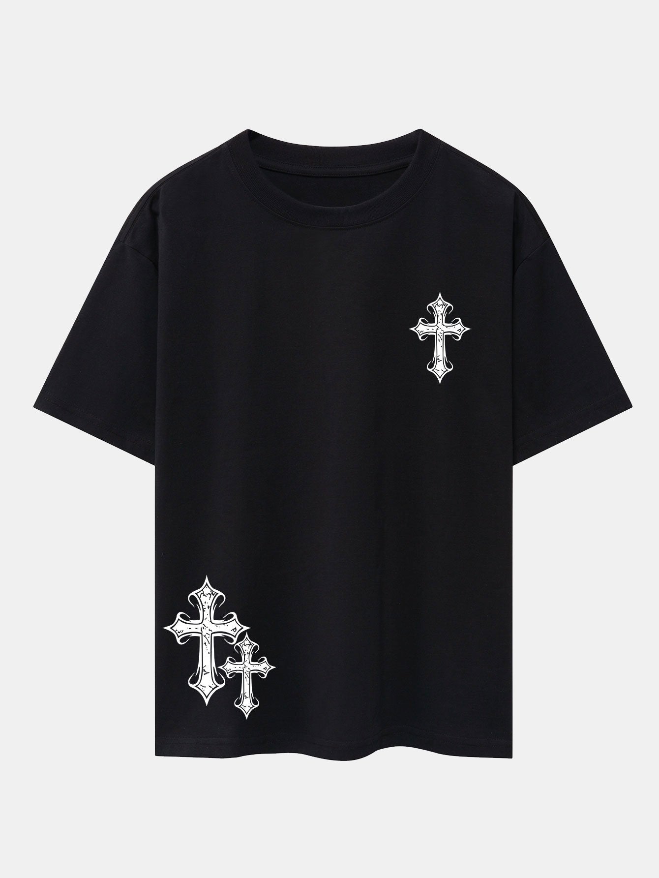 Aníbal® | Cross Print Drop Shoulder Oversize T-Shirt