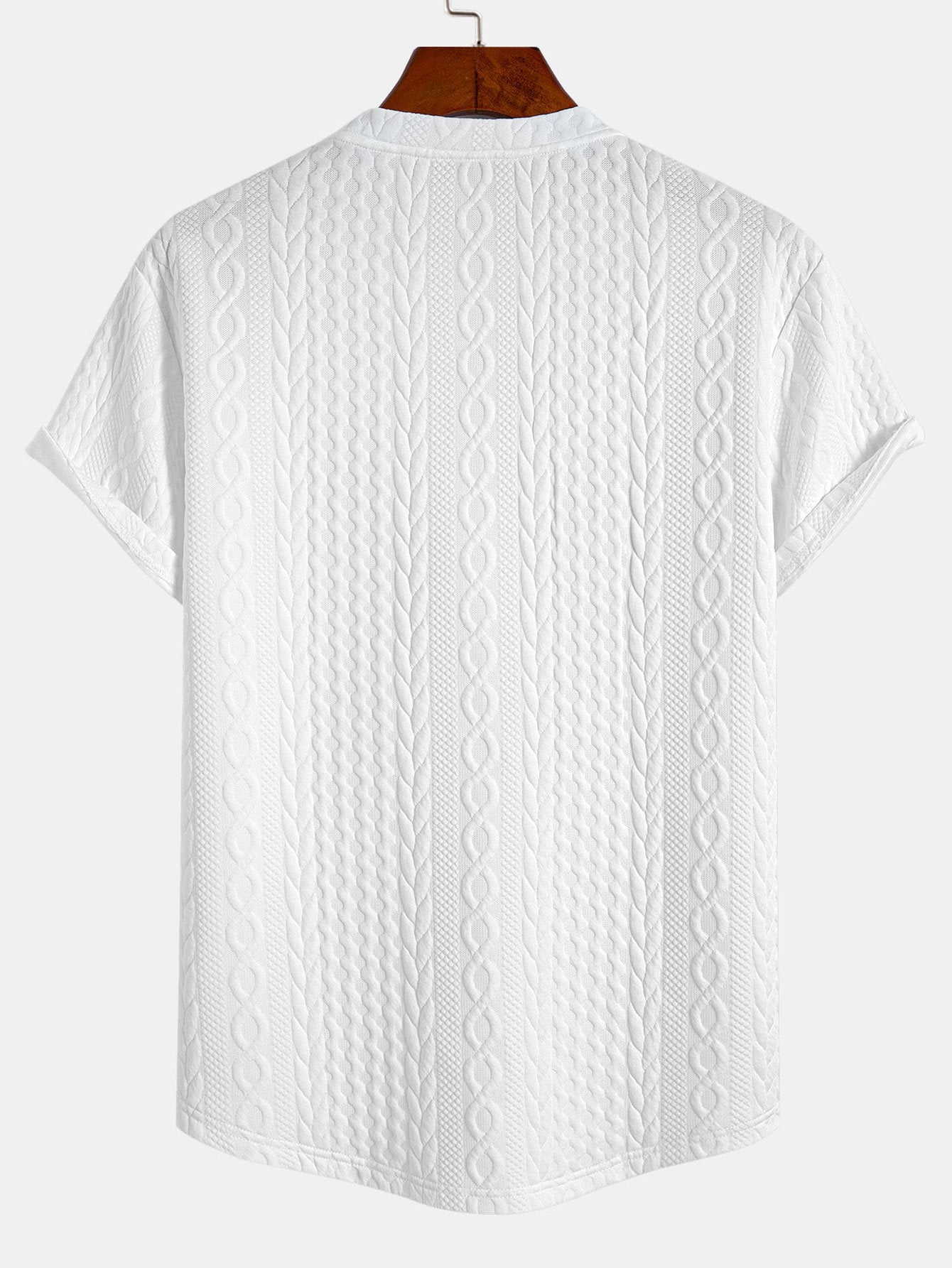 Tucker® | Twist Jacquard Arc Hem T-Shirt