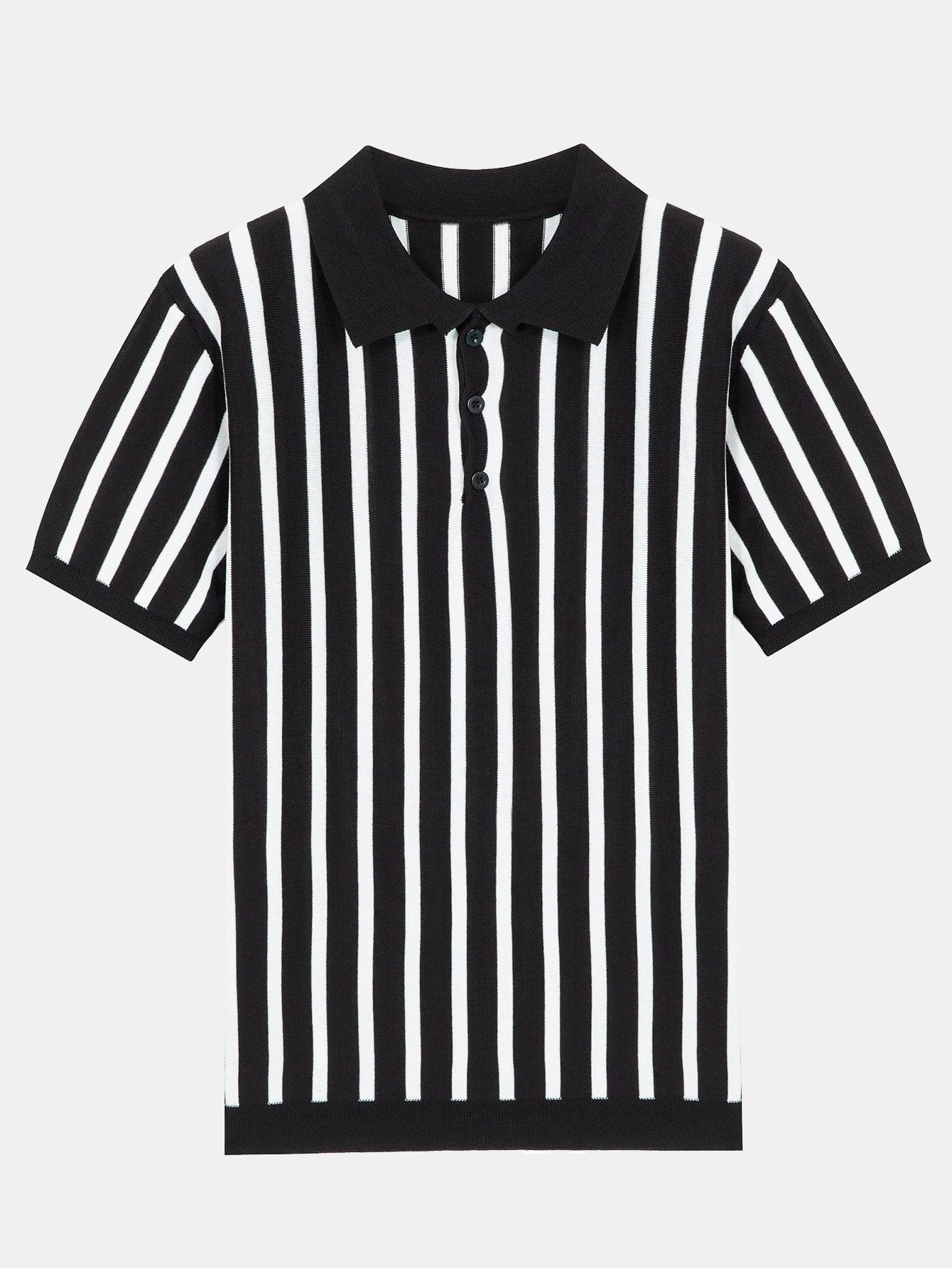 Stephen | Striped Short Sleeve Sweater Polo