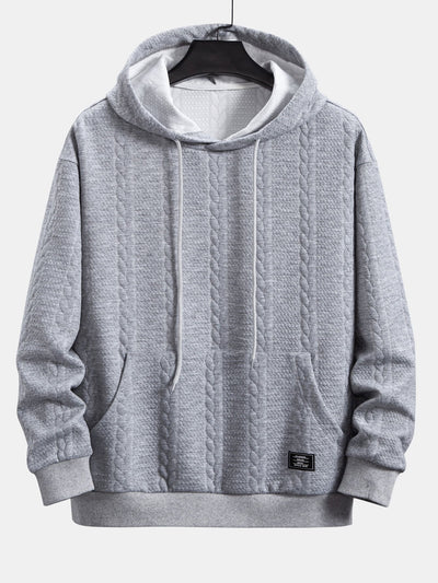 Bruce | Relax Fit Wheat Jacquard Hoodie