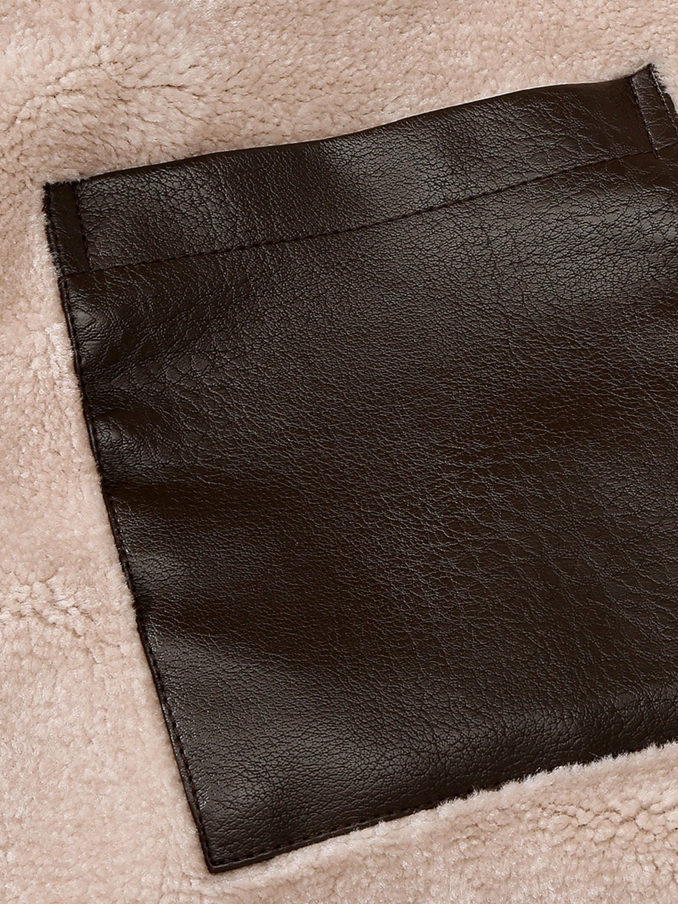 Alfonso | Faux Fur Lined PU Leather Blazer