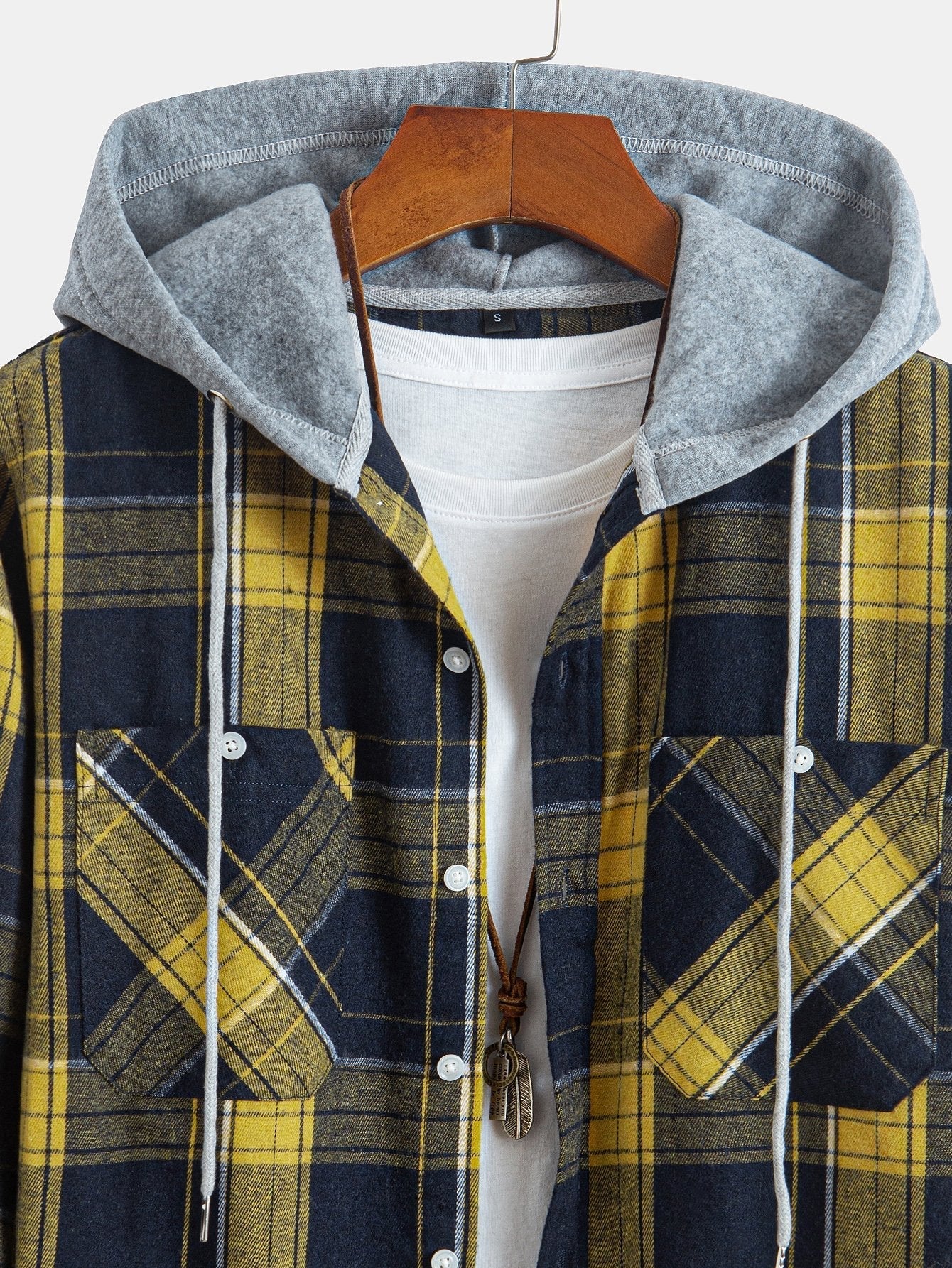 Ammar® | Plaid Hooded Shirt