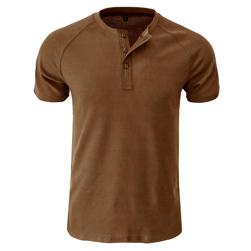 Men's gh Gy Short Sleeve Henley T-Shirt