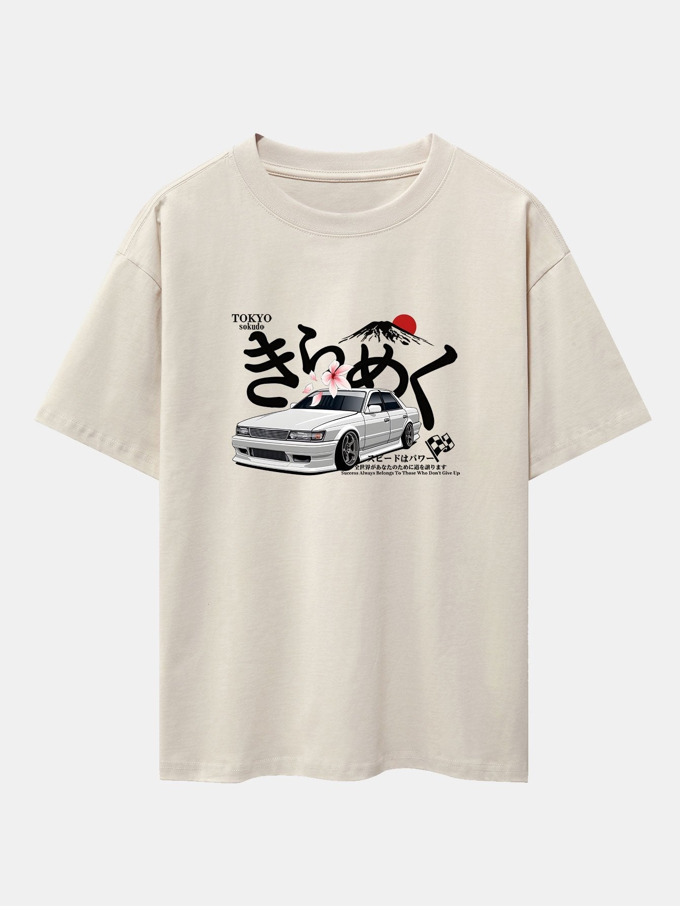Killian® | Tokyo Mt. Fuji Car Print Drop Shoulder Oversize T-Shirt