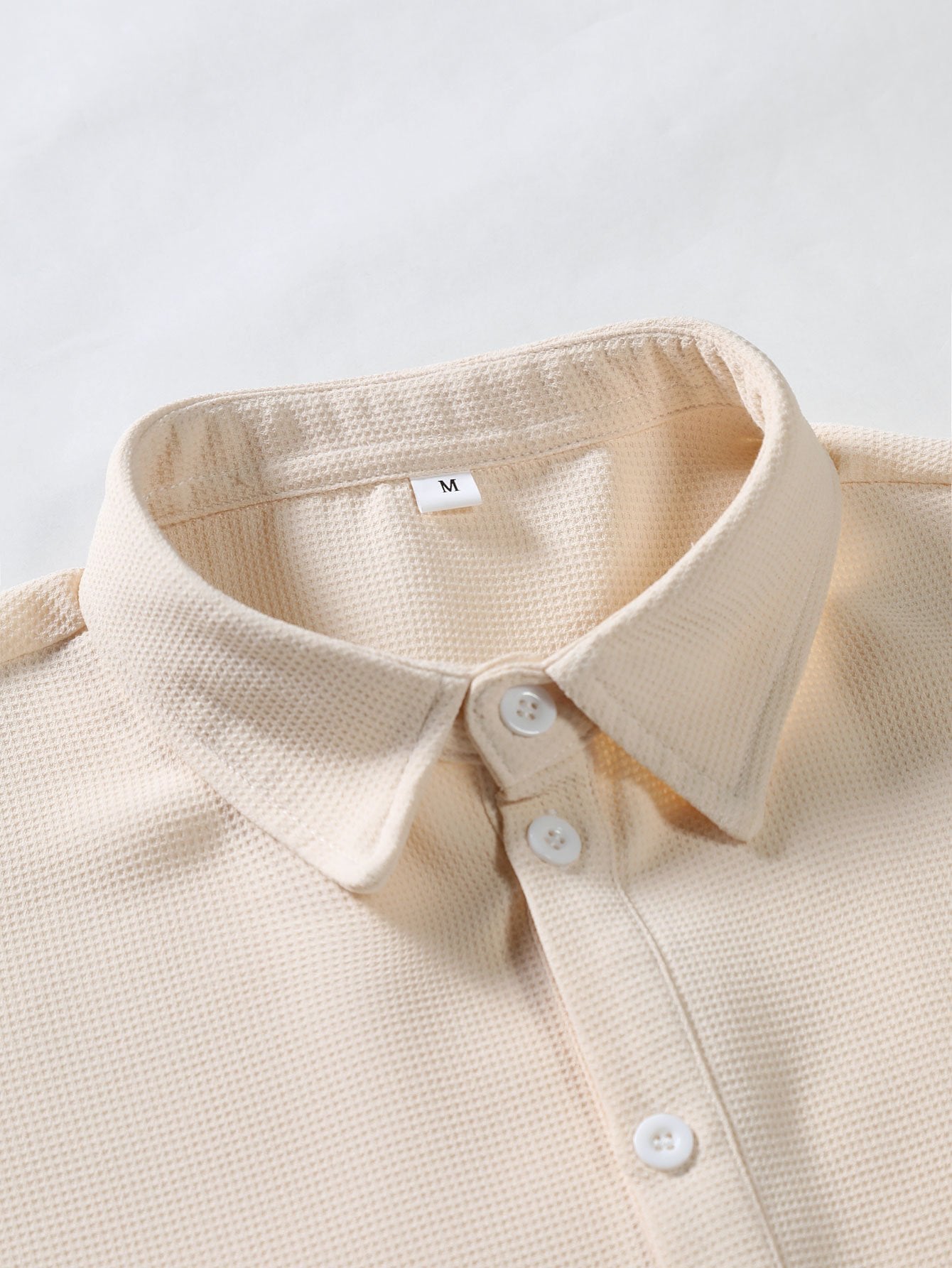 Astarte® | Waffle Polo Collar Shirt