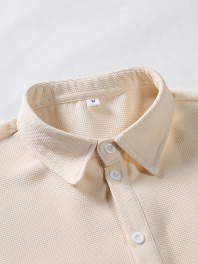 Astarte® | Waffle Polo Collar Shirt