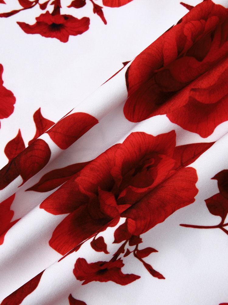 Atiyeh® | Red Floral Print Revere Collar Shirt