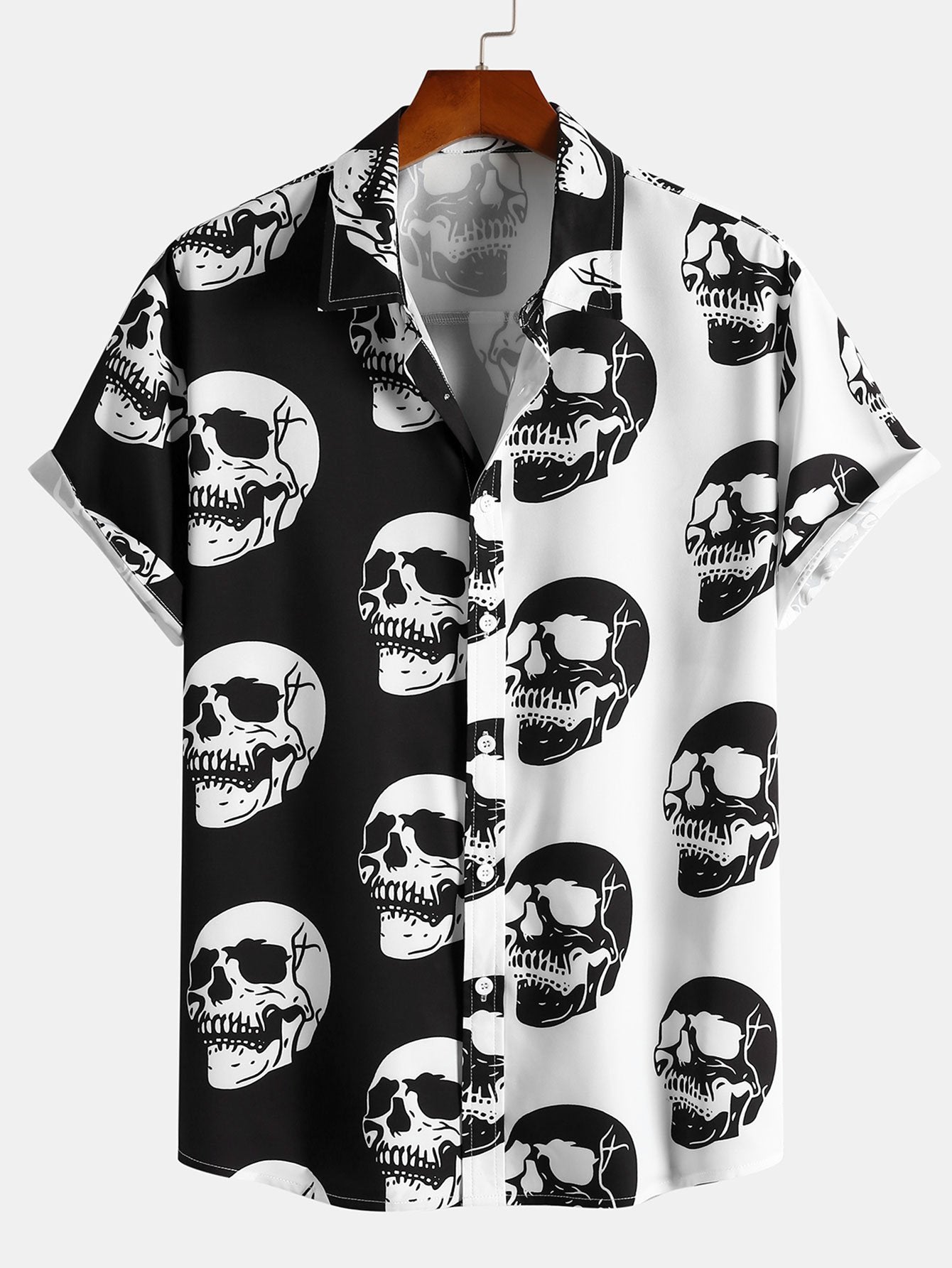 Andy® | Two Tone Skull Print Shirt