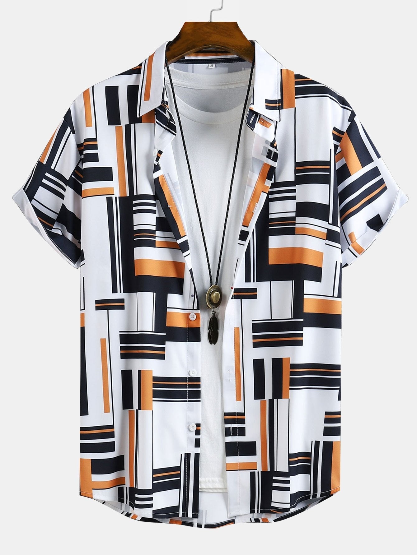 Atilio® | Geometry Print Button Up Shirt