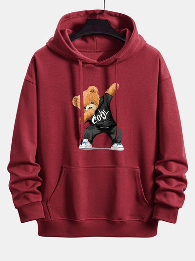Mickey | Cool Bear Print Relax Fit Hoodie