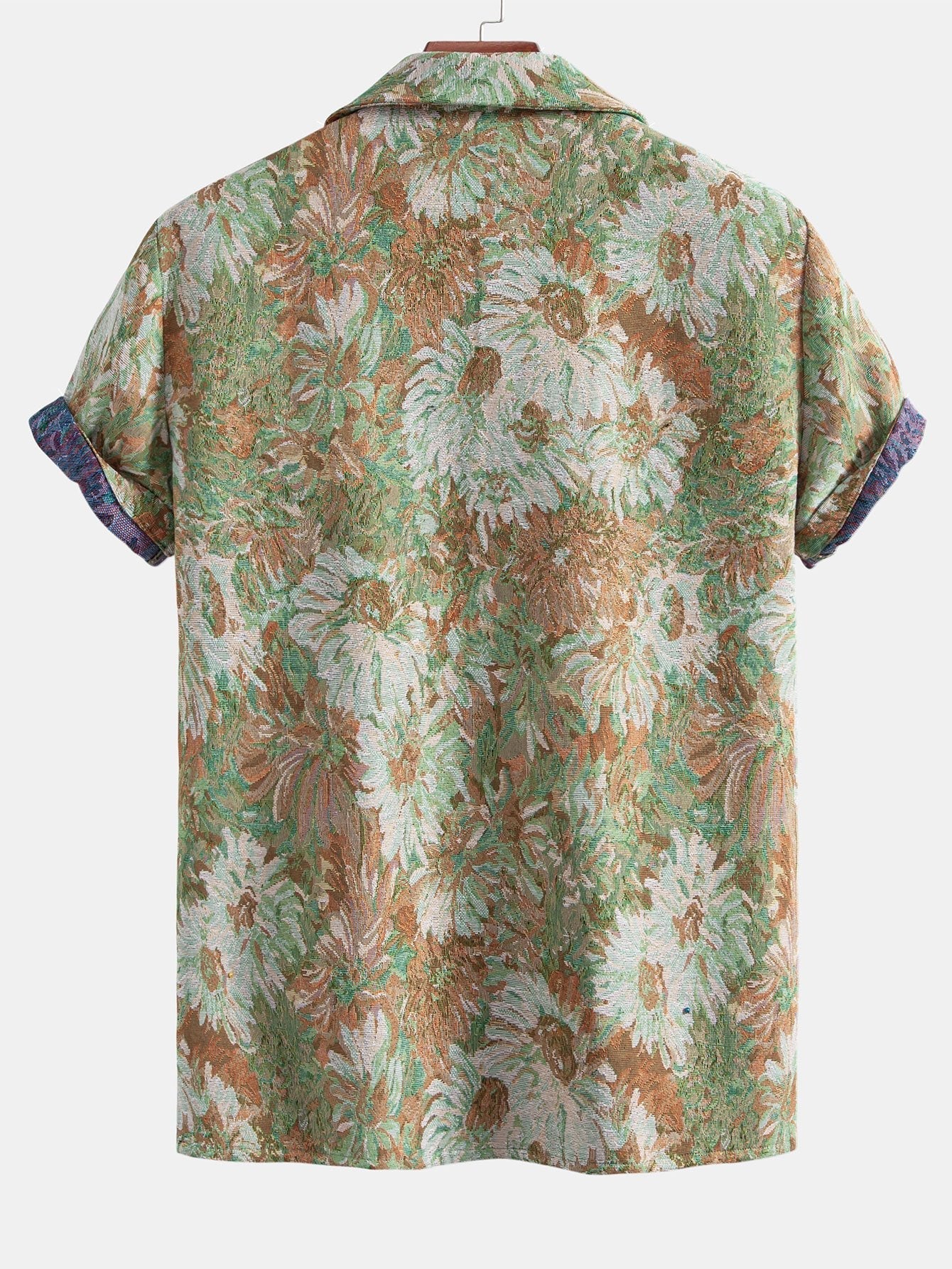 Tobías® | Painted Floral Jacquard Cuban Shirt
