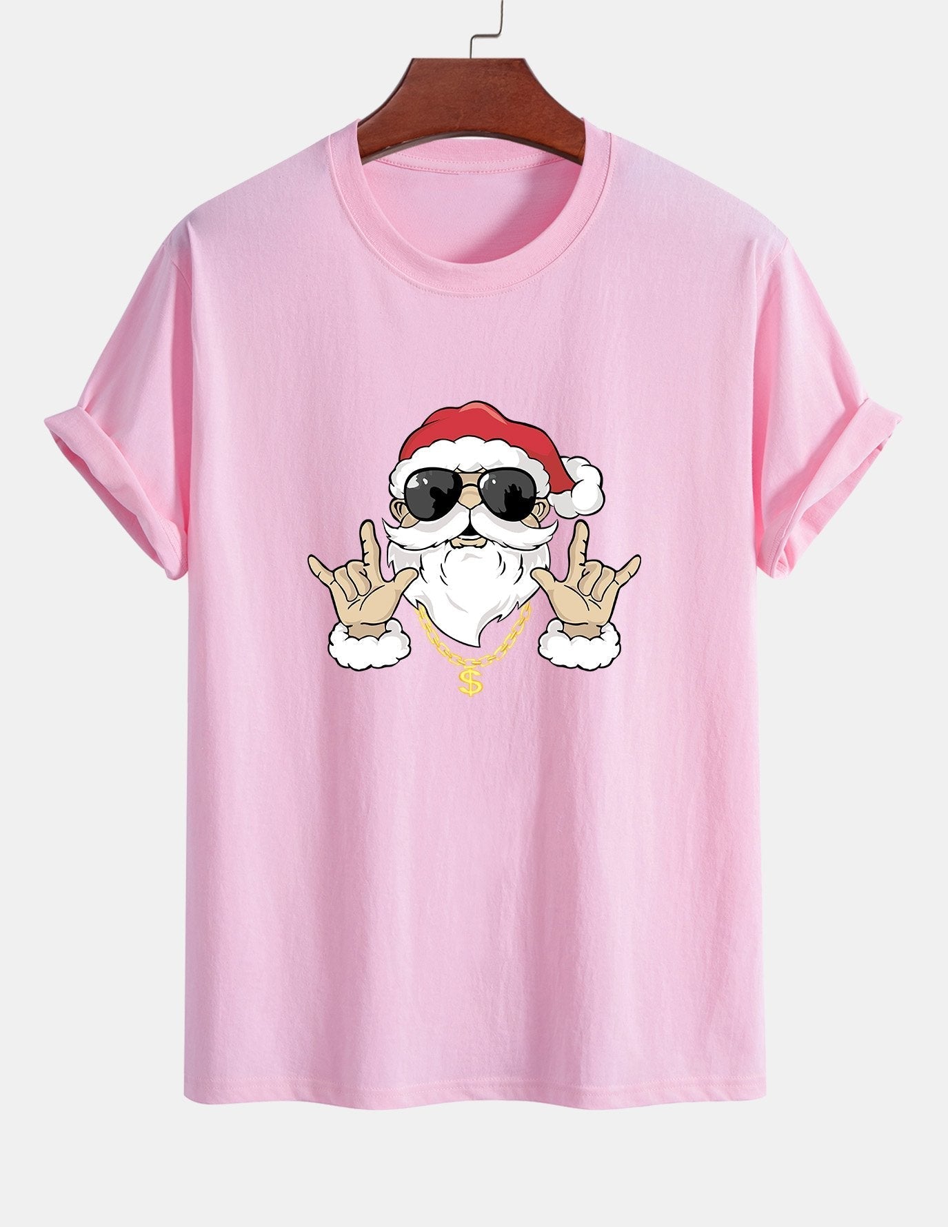 Albano® | Hip Hop Santa Print Cotton T-Shirt