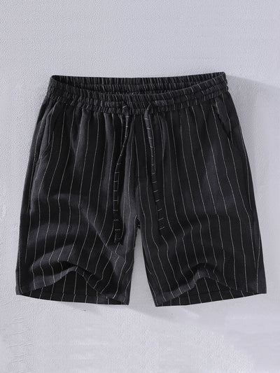 Baptiste® | Linen Cotton Blend Striped Shorts