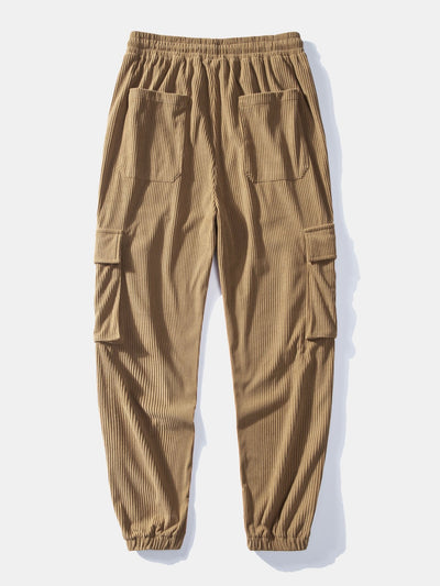 Cristian® | Drawstring Corduroy Cargo Jogger Pants