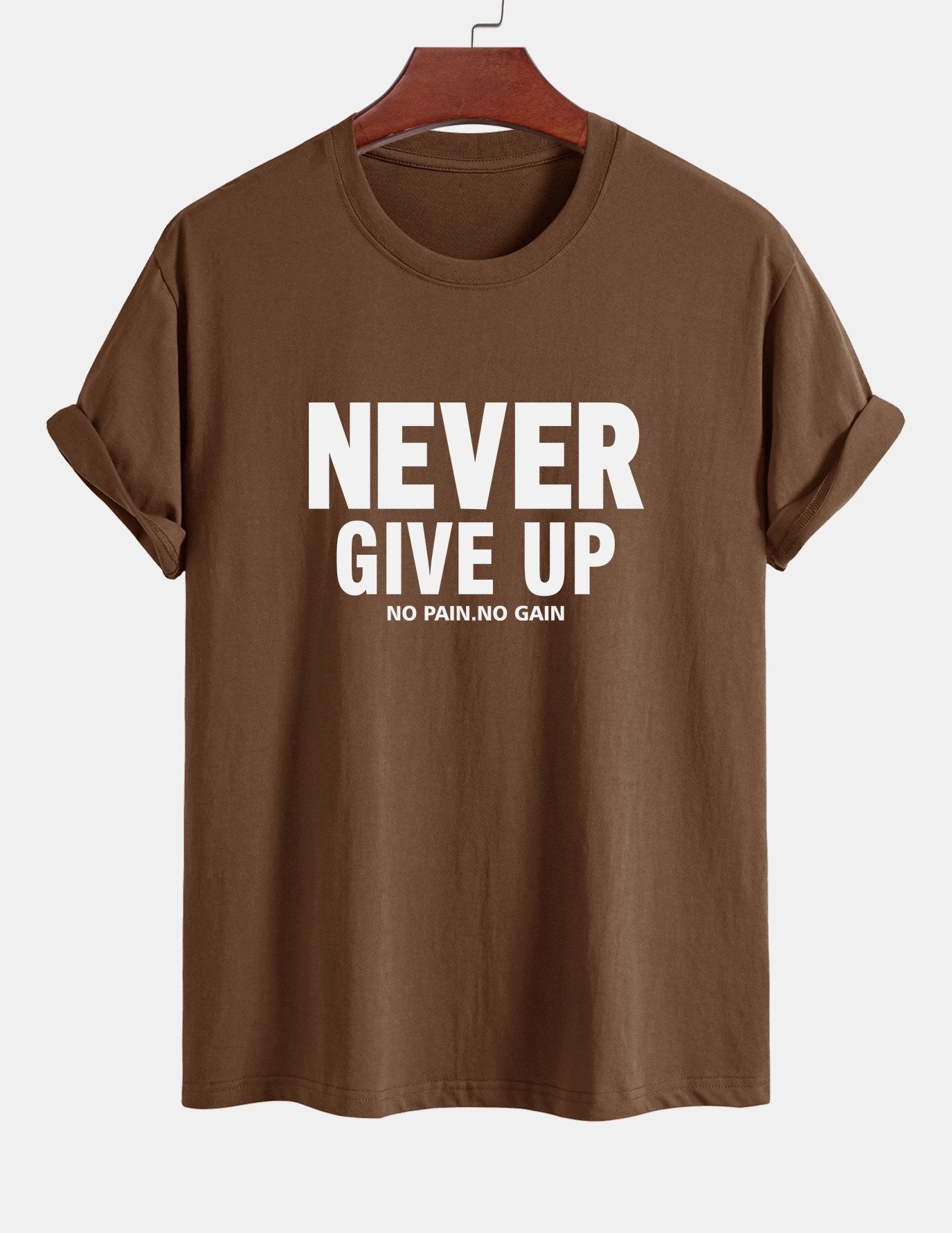 Ubaldo® | Never Give Up Print Cotton T-Shirt