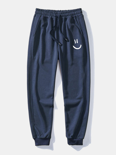 Gervasio® | Smiley Face Print Jogging Pants