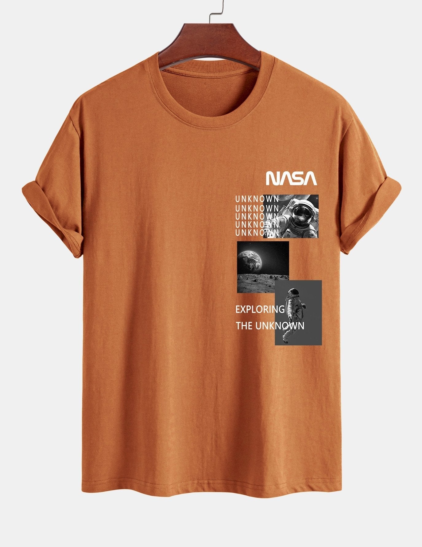 Ulpiano® | Nasa Moon Landing Print Cotton T-Shirt