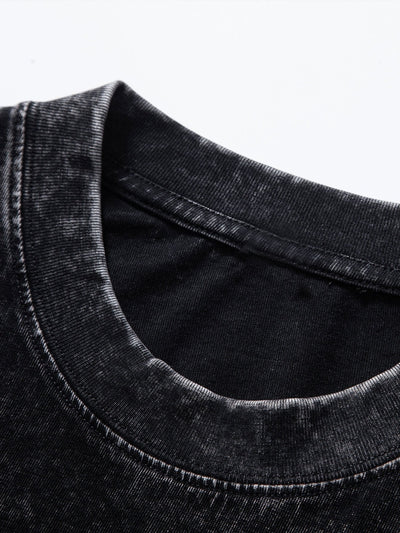 Adonai® | 3 Pieces Washed Distressed Drop Shoulder T-Shirt