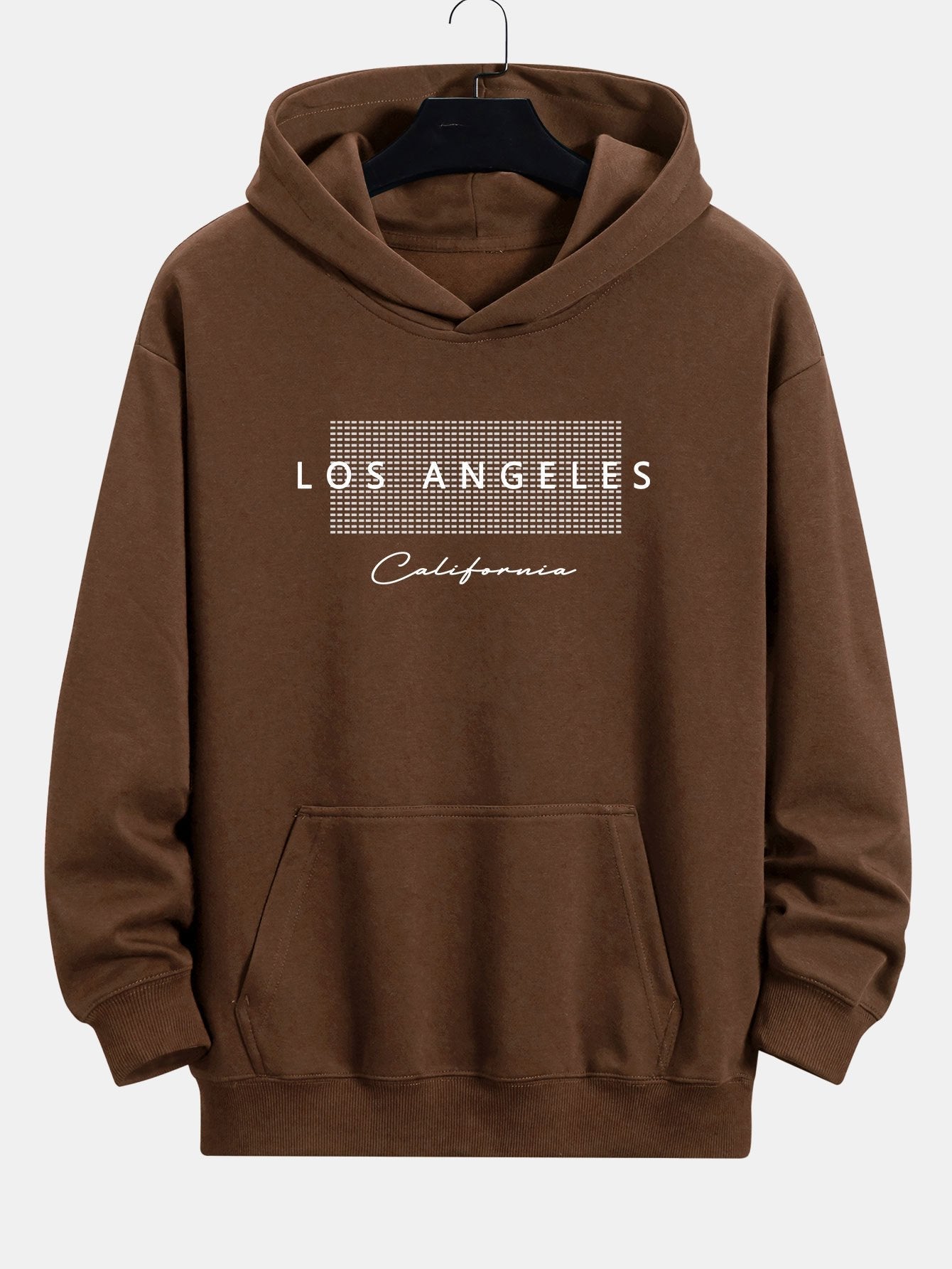 Toby | Los Angeles Checkered Print Relax Fit Hoodie