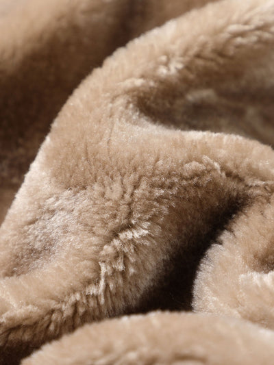 Leandro | Long Lined Faux Fur Lined PU Leather Overcoat