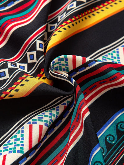 Ames® | Ethnic Geometric Print Button Up Shirt