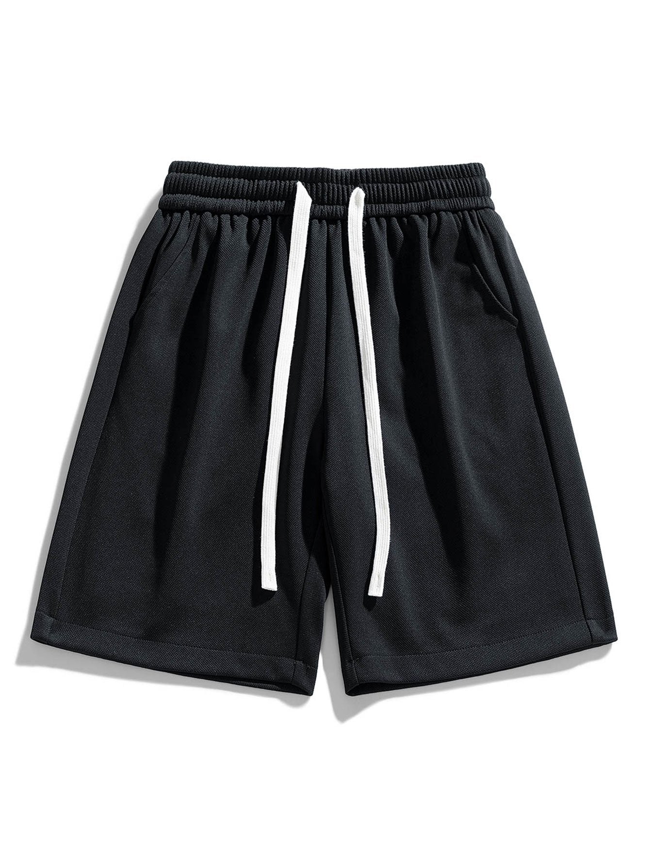 Edgar | Basic Textured Drawstring Shorts