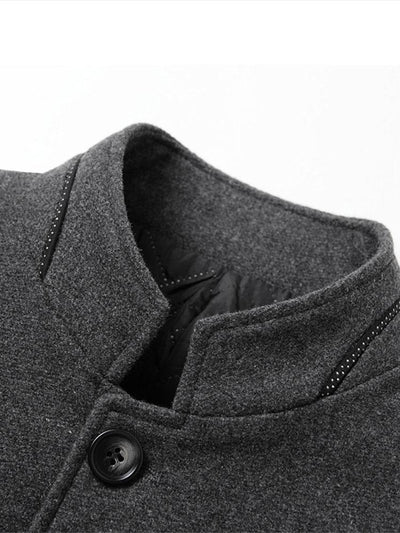 H��ctor | Stand Collar Wool Blended Blazer