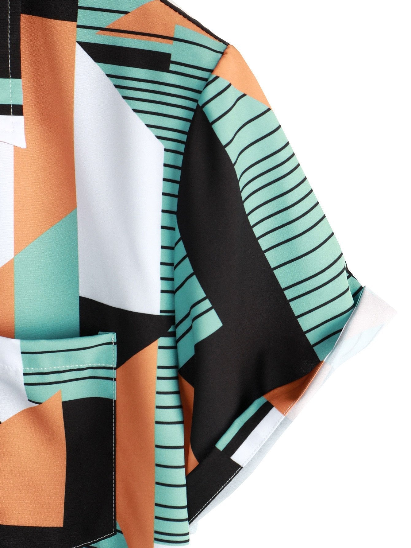 Ari® | Geometric Stripe Print Shirt