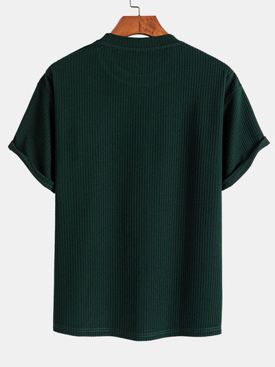 Ezequiel® | Relax Fit Ribbed T-Shirt & Drawstring Ribbed Shorts