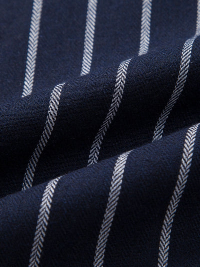 Omar® | Cotton Blend Striped Button Up Shirt & Straight Leg Linen Pants