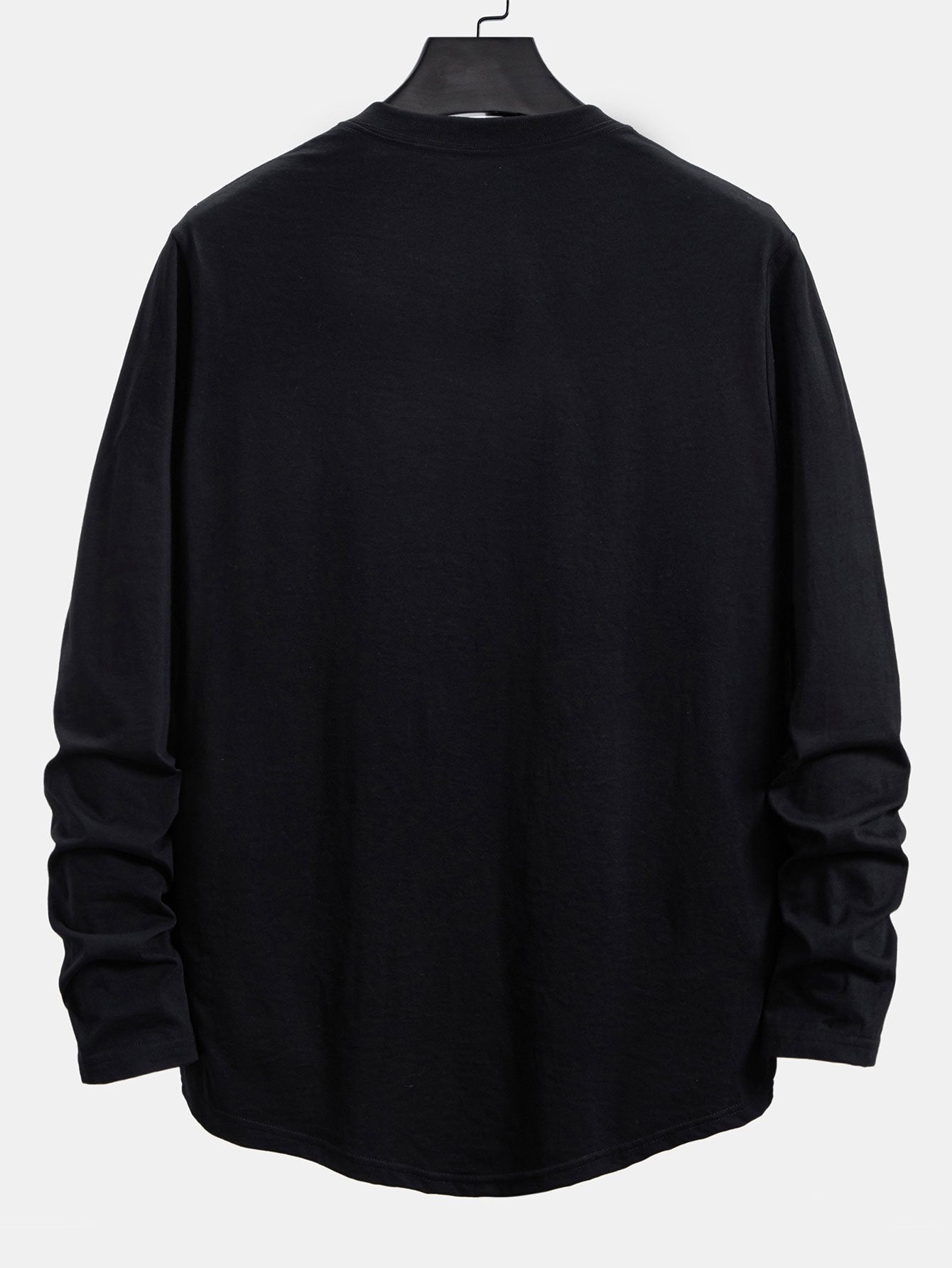 Adamo® | 3 Pieces Basic Long Sleeve Cotton Arc Hem T-Shirts