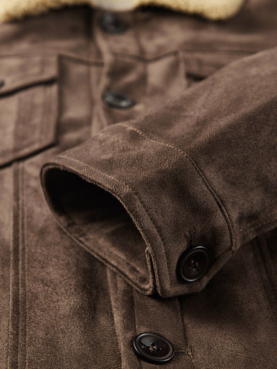 Gustavo | Teddy Lined Faux Suede Jacket