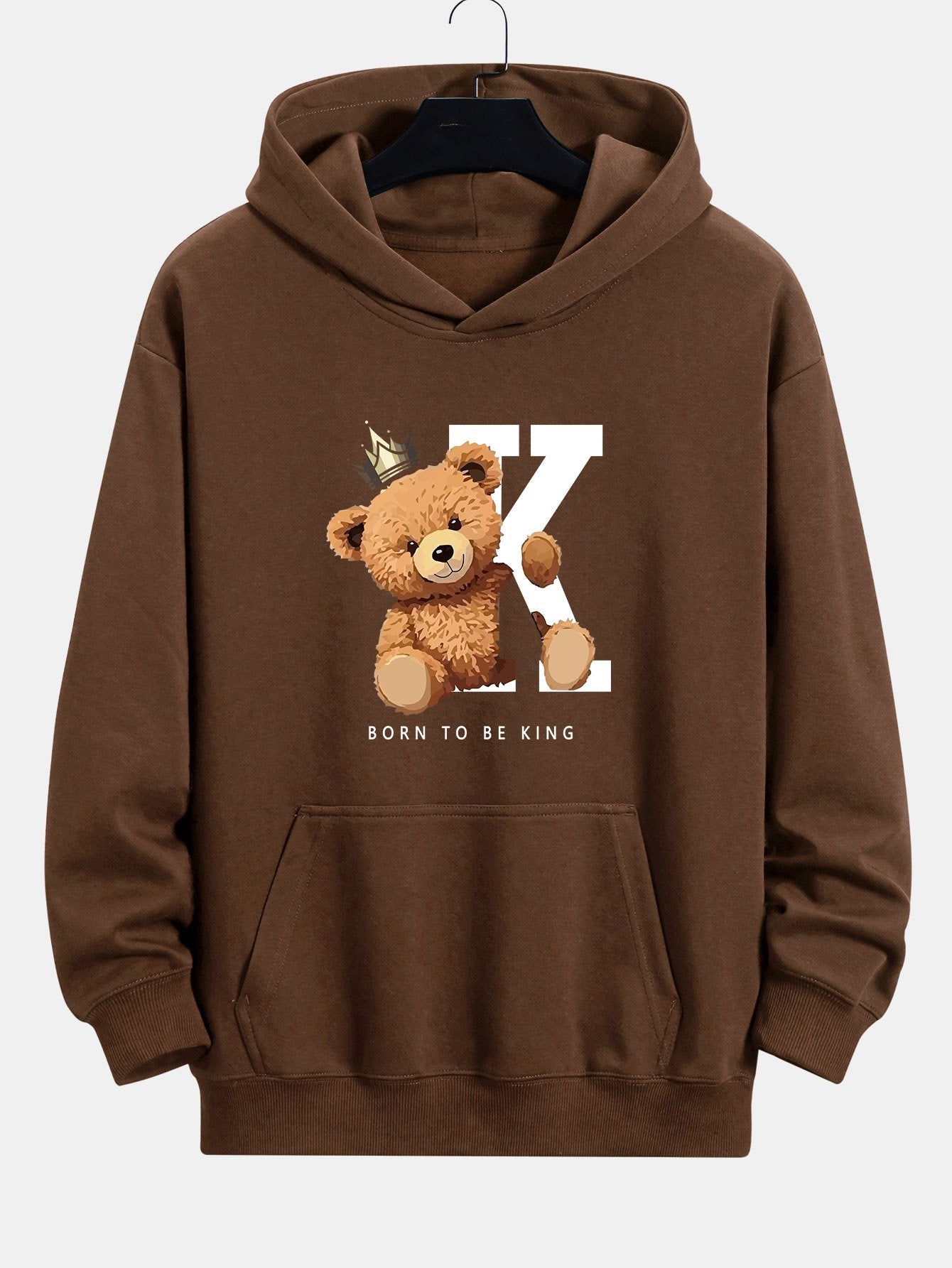 Piran | Crown King Bear Print Relax Fit Hoodie