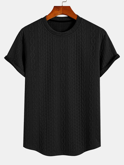 Tucker® | Twist Jacquard Arc Hem T-Shirt