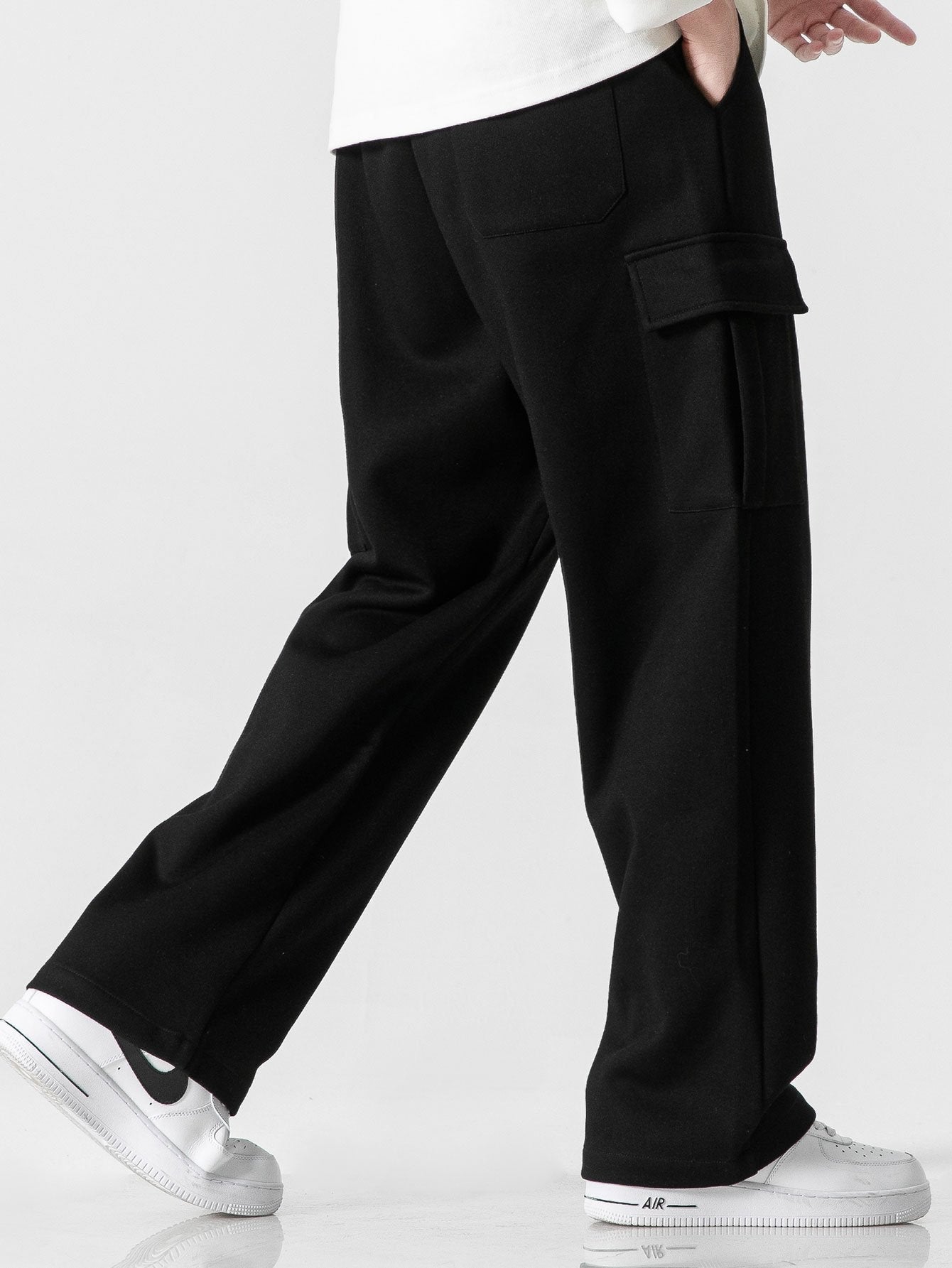 Aurelien® | Relax Fit Straight Leg Jersey Cargo Pants