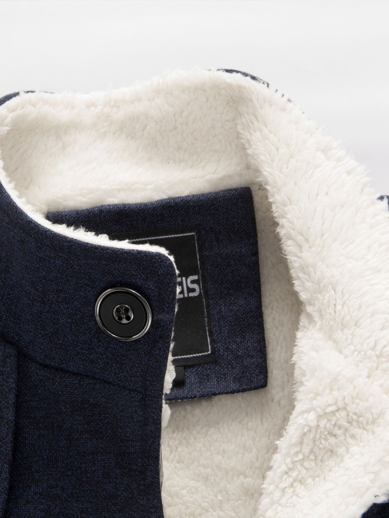 Mateo | Teddy Lined Funnel Neck Wool Look Coat