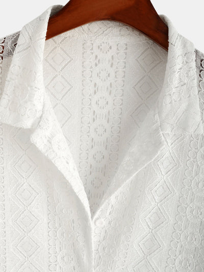 Drew® | Cuban Shirt With Geometric Texture
