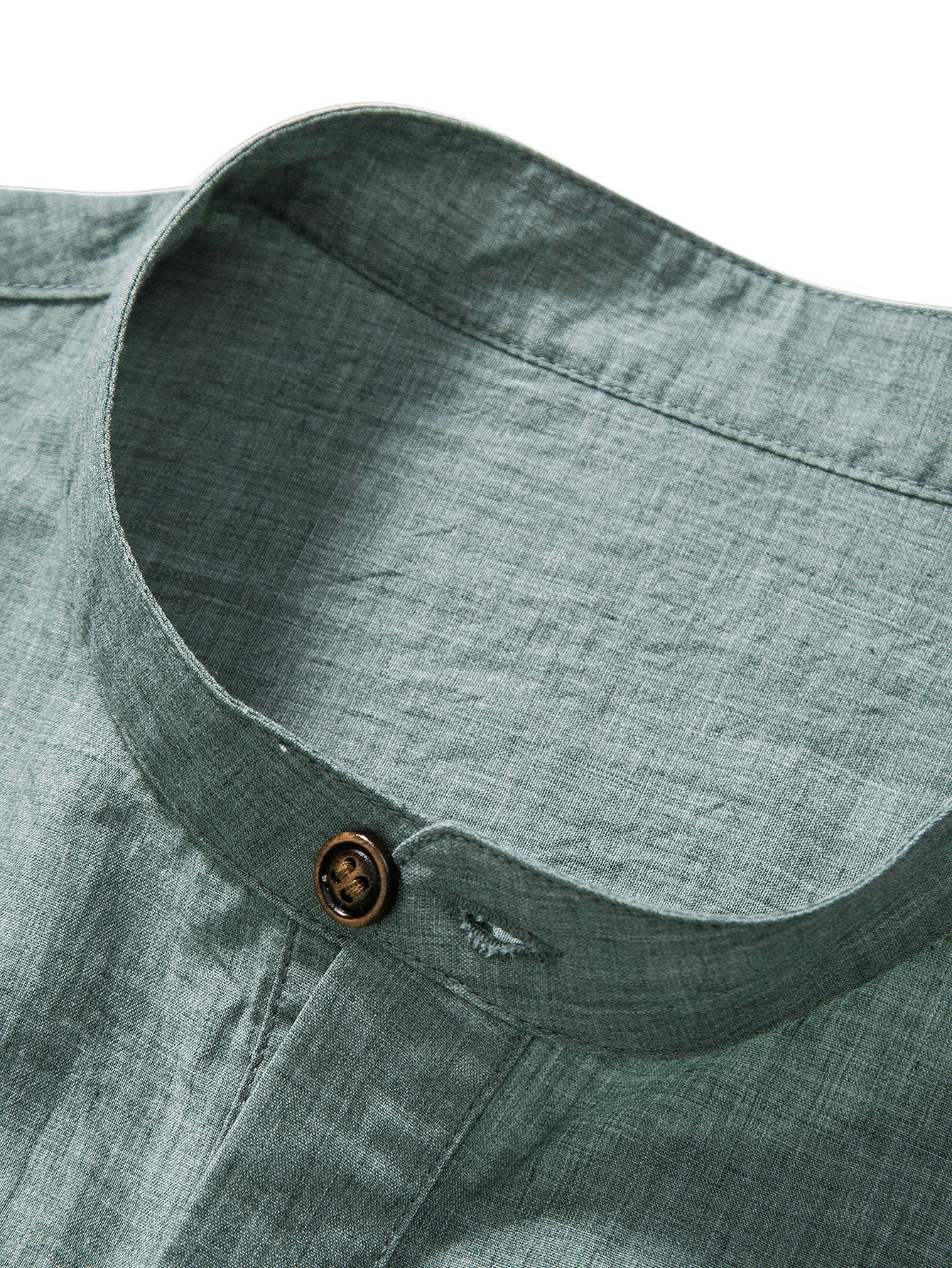 Alem® | Short Sleeve Half Button Fly Henley Collar Shirt