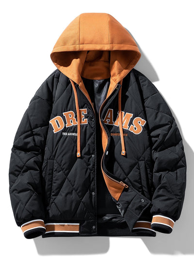 Marco | Quilted Hooded Baseball Jacket