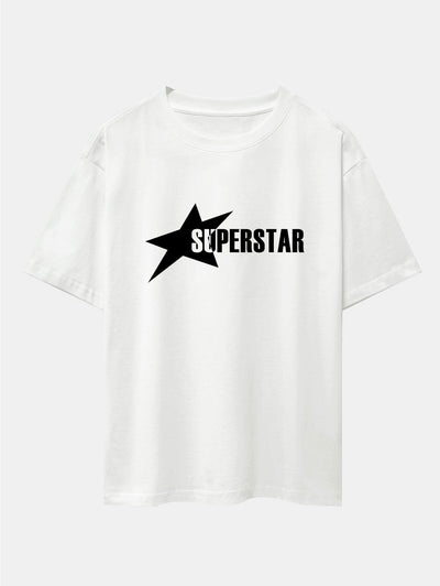 Jamie® | Superstar Print Drop Shoulder Oversize T-Shirt
