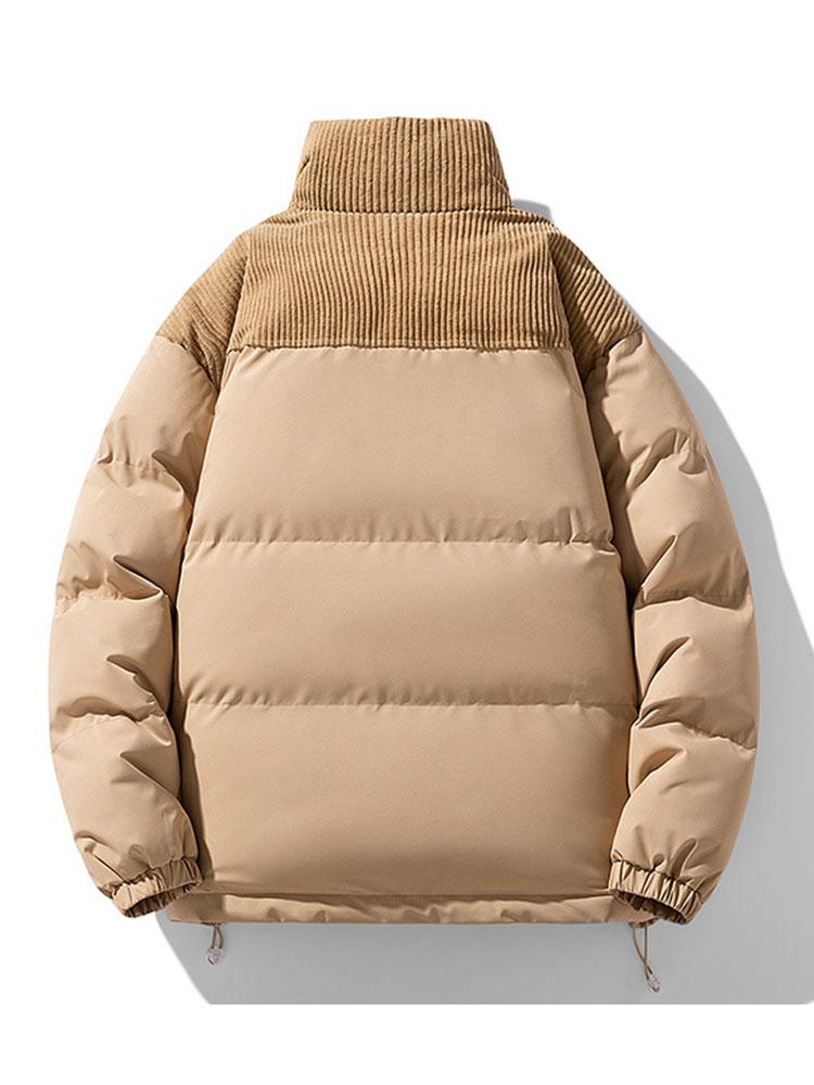 Alonso | Corduroy Panel Puffer Coat