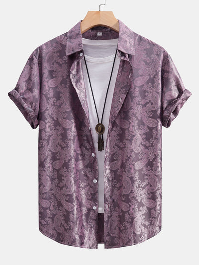 Amalio® | Paisley Print Satin Shirt