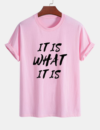 Ulrico® | It Is What It Is Print Cotton T-Shirt