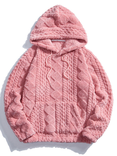 Yuri | Geometry Jacquard Teddy Hoodie