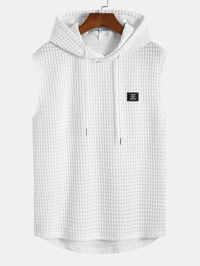 Dennis® | Sleeveless Waffle Hooded Vest
